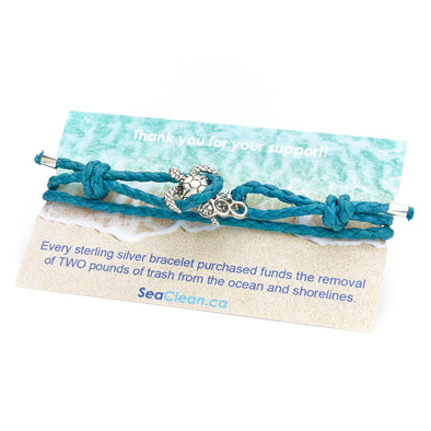 Sterling Silver Peanut Bracelet (Turquoise)