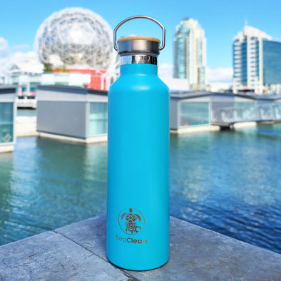 SeaClean Reusable Bottle (Caribbean Blue) 750ml