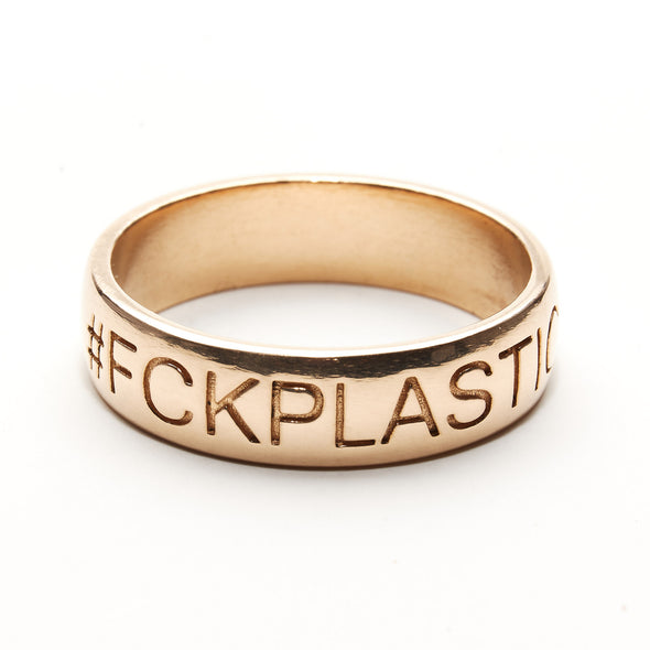 #Fckplastic Ring (Bronze)