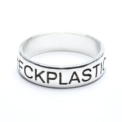 #Fckplastic Ring (Sterling silver)