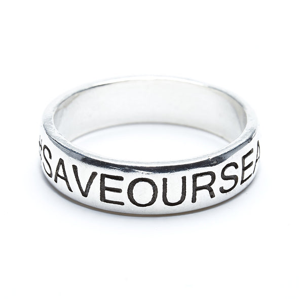#Saveourseas Ring (Sterling silver)